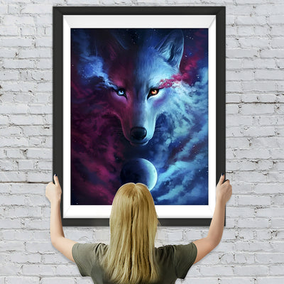 Wolf am Himmel Diamond Painting