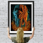 Wolf im Dunkeln Diamond Painting