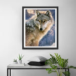 Wolf im Schnee Diamond Painting