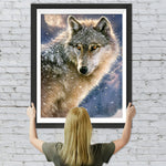 Wolf im Schnee Diamond Painting