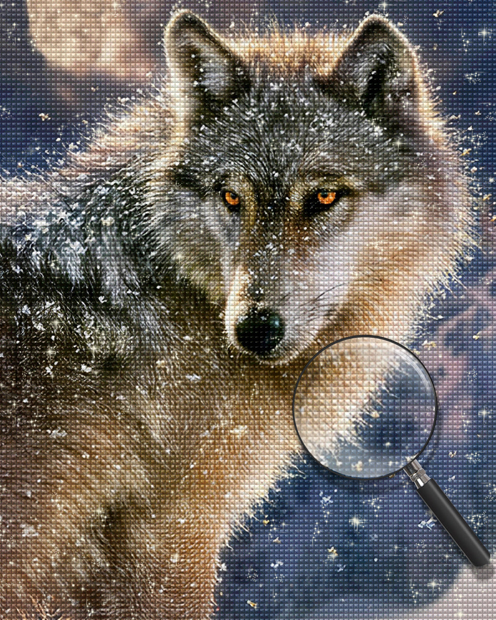 Wolf im Schnee Diamond Painting