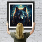 Wolf im Traumfänger Diamond Painting