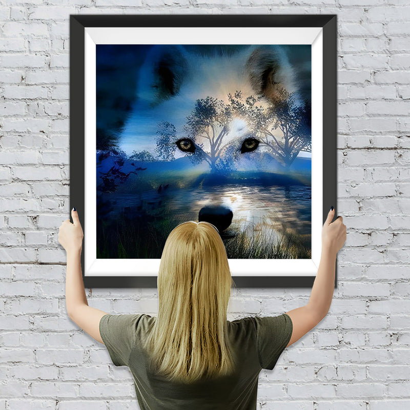 Wolf Wald See Diamond Painting