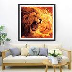 Wütender Löwe und Basketball Diamond Painting