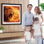 Wütender Löwe und Basketball Diamond Painting