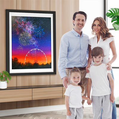 Wunderrad und Feuerwerk Diamond Painting