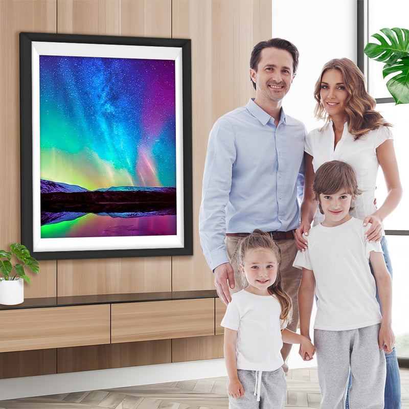 Wunderschöne bunte Aurora Diamond Painting