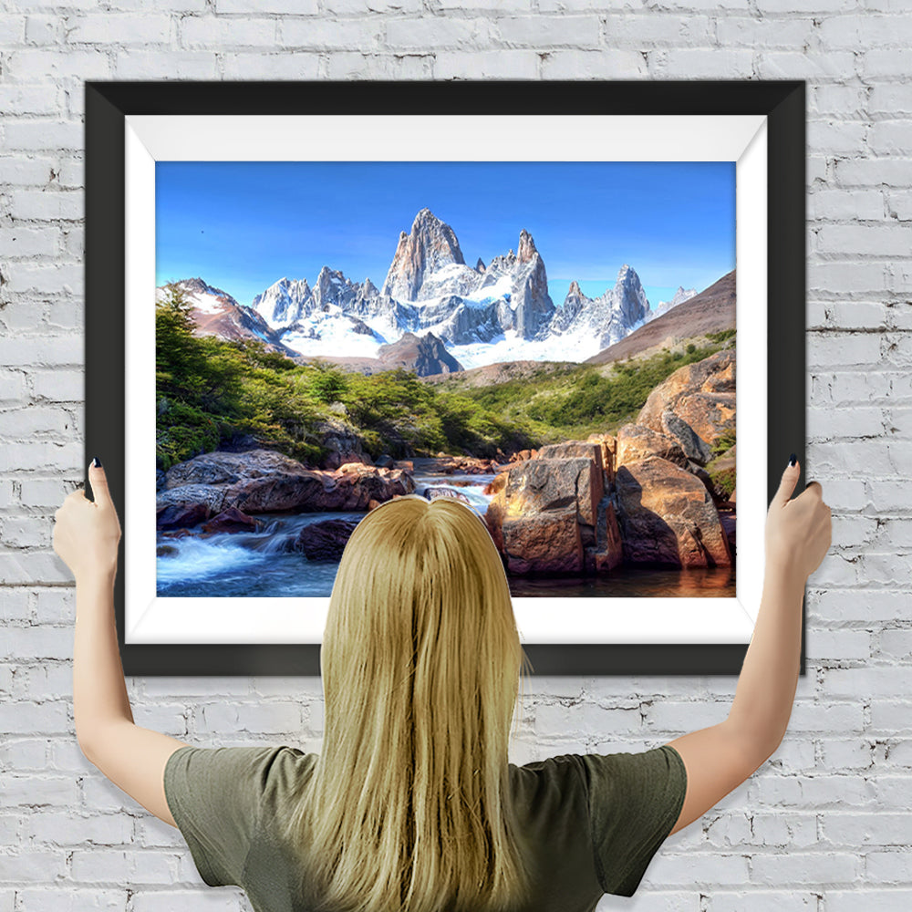 Wunderschöne Flüsse und Berge Diamond Painting