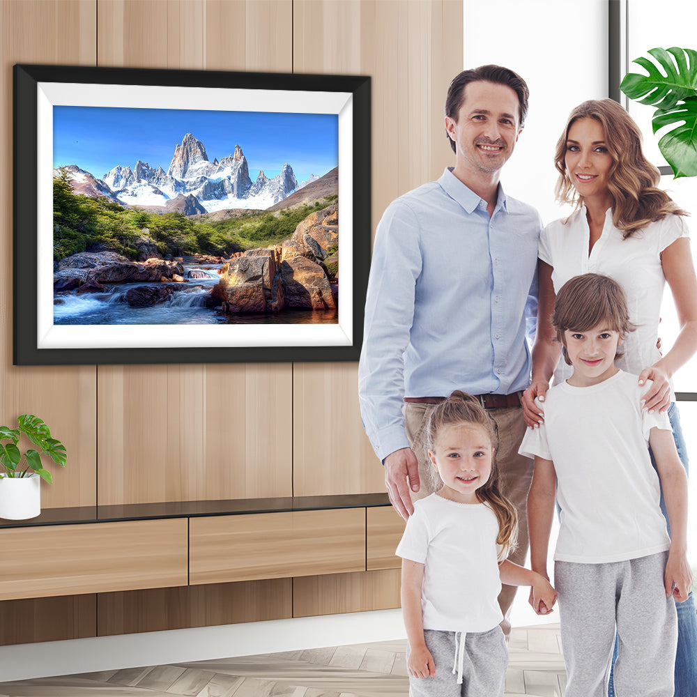 Wunderschöne Flüsse und Berge Diamond Painting