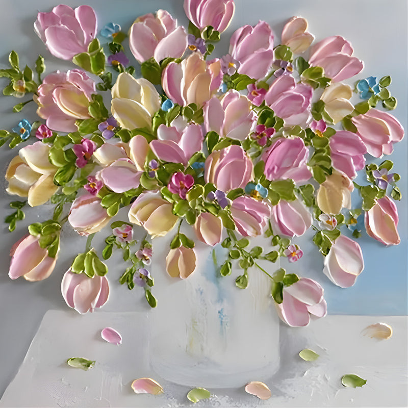 Wunderschöne rosa Tulpe Diamond Painting