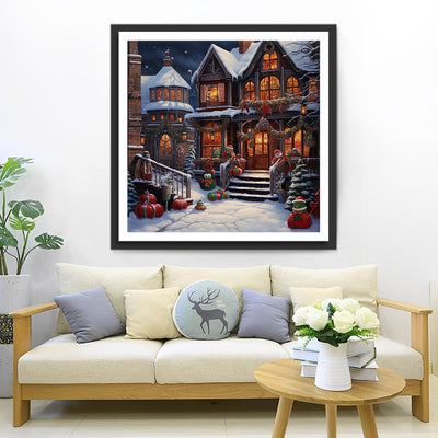 Wunderschöne und gemütliche Weihnachtsvilla Diamond Painting