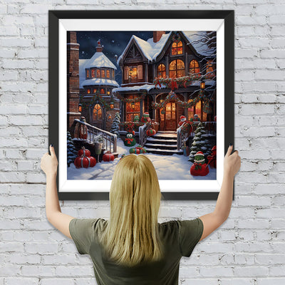 Wunderschöne und gemütliche Weihnachtsvilla Diamond Painting