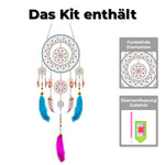 Wunderschöner Mandala-Traumfänger 2D flache Hängedekoration Diamond Painting Sets