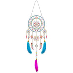 Wunderschöner Mandala-Traumfänger 2D flache Hängedekoration Diamond Painting Sets