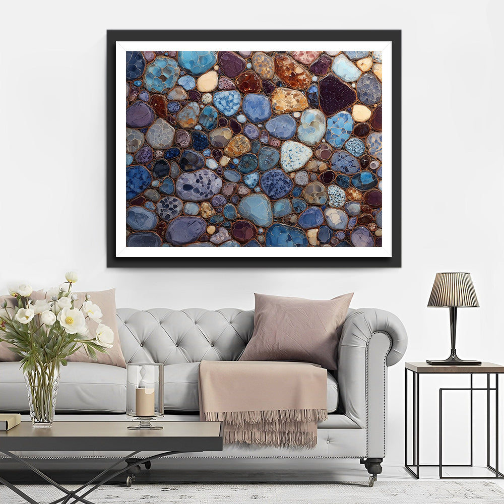 Wunderschöner und einzigartiger blauer Achatstein Diamond Painting