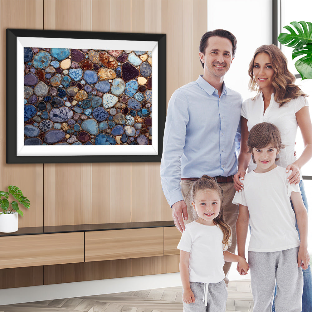 Wunderschöner und einzigartiger blauer Achatstein Diamond Painting