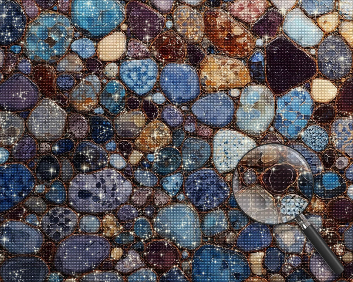 Wunderschöner und einzigartiger blauer Achatstein Diamond Painting
