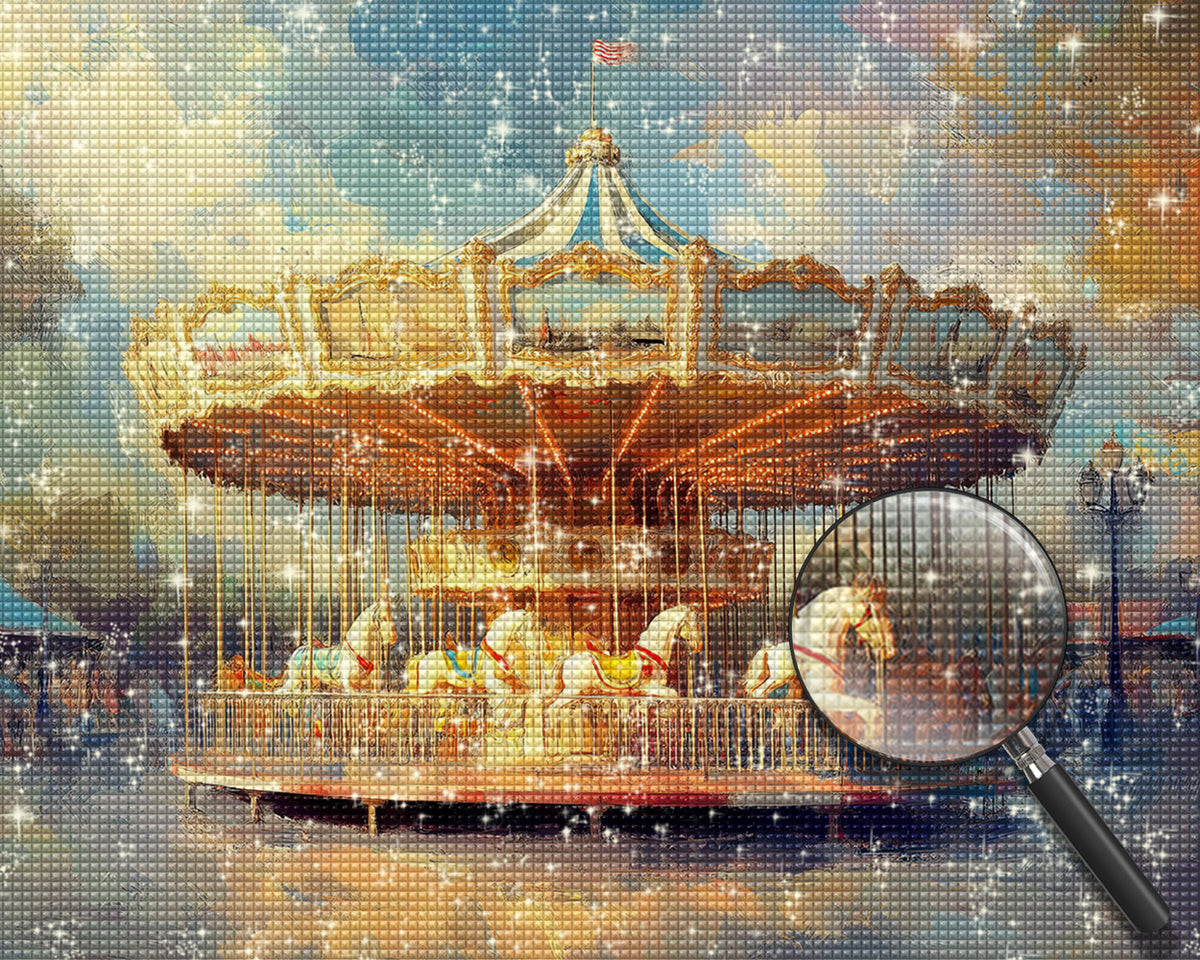 Wunderschönes Karussell Diamond Painting
