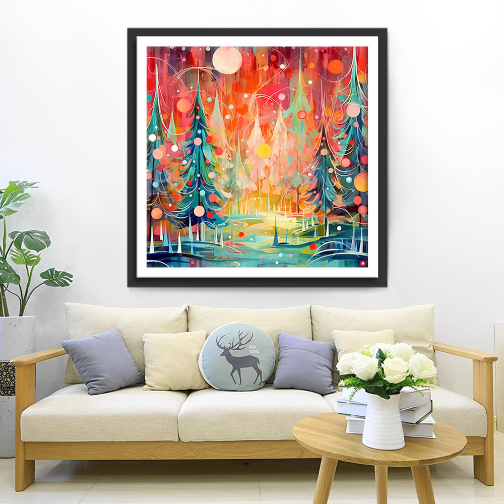 Wunderschöner Weihnachtsbaum Diamond Painting