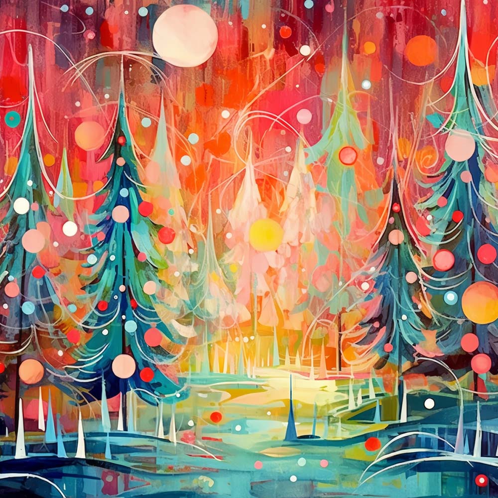Wunderschöner Weihnachtsbaum Diamond Painting
