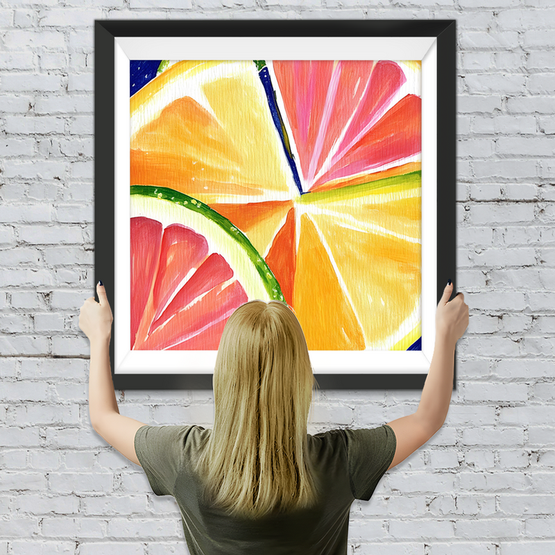 Zitronen Grapefruit Scheiben Diamond Painting