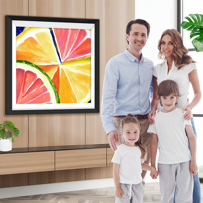 Zitronen Grapefruit Scheiben Diamond Painting