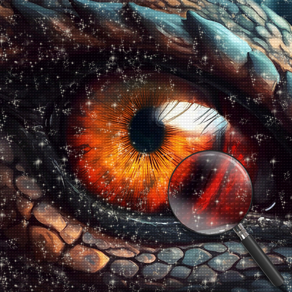 Zorniges Drachenauge Diamond Painting
