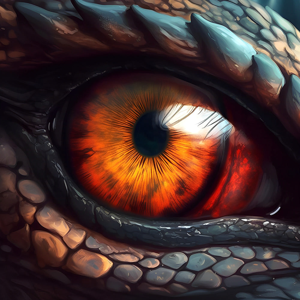 Zorniges Drachenauge Diamond Painting