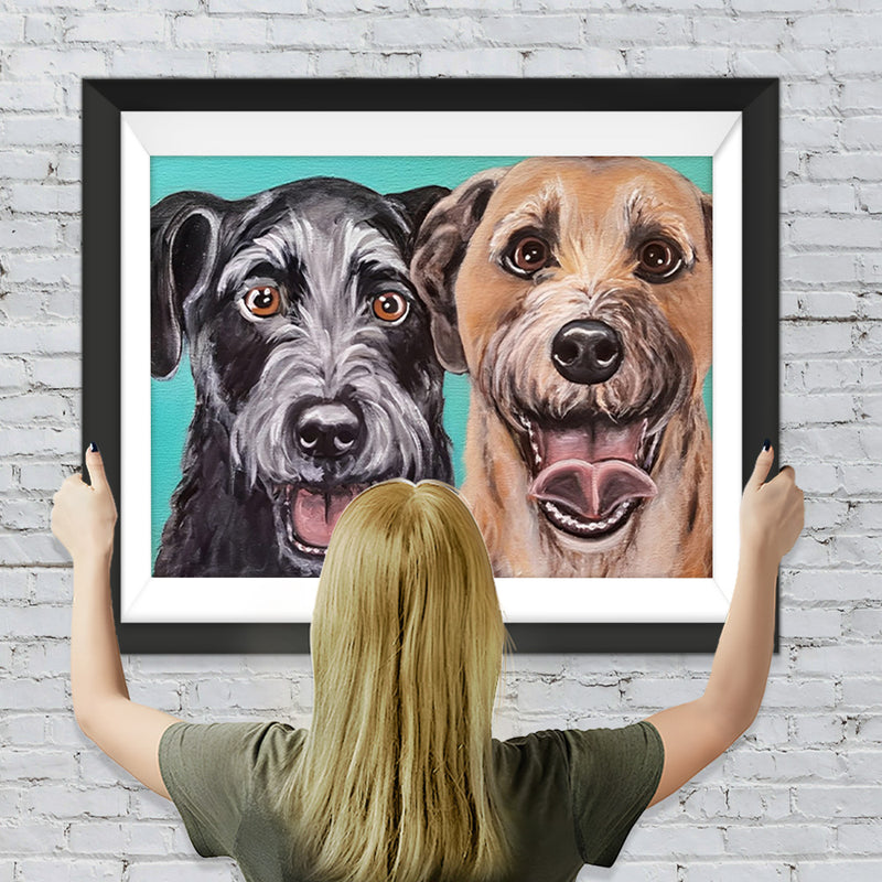 Zwei Hunde Diamond Painting