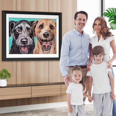 Zwei Hunde Diamond Painting