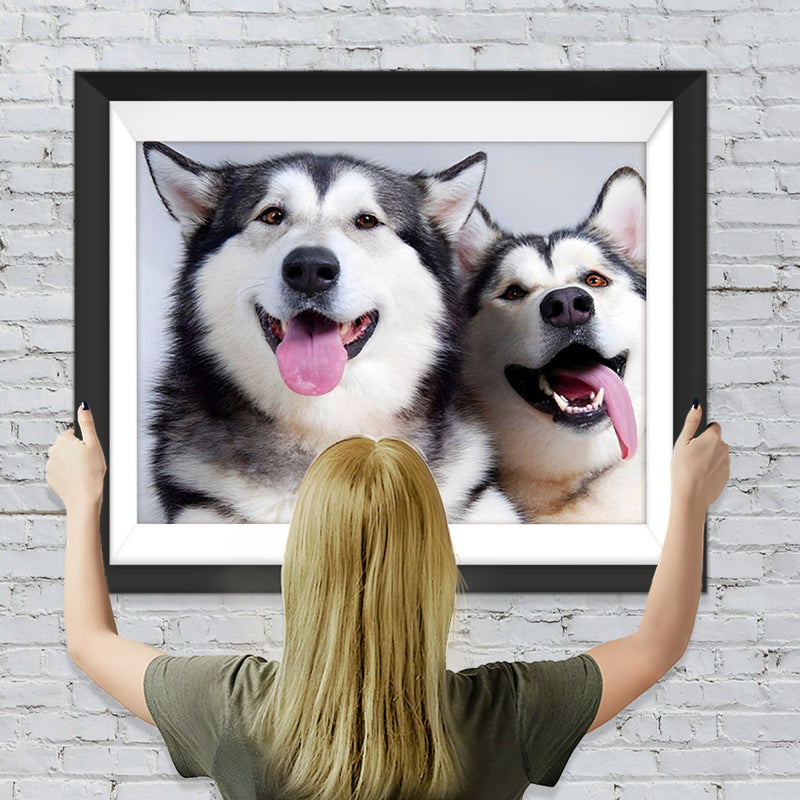 Zwei Huskys Diamond Painting