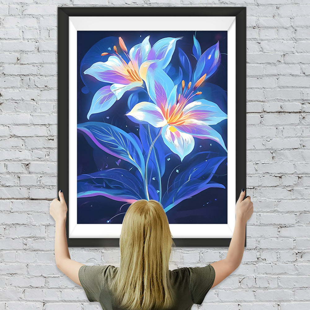 Zwei leuchtende Lilien Diamond Painting