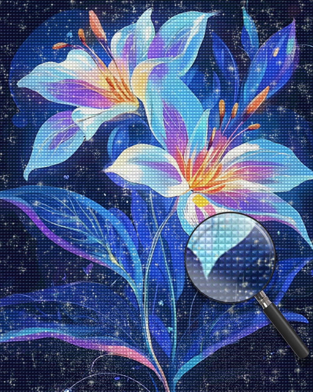 Zwei leuchtende Lilien Diamond Painting