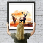 Zwei Rehe im Herbst Diamond Painting