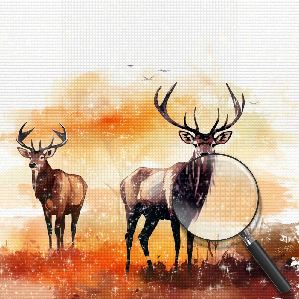 Zwei Rehe im Herbst Diamond Painting