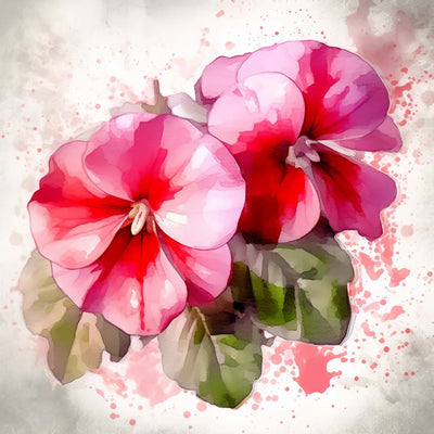 Zwei rosa Blumen Diamond Painting