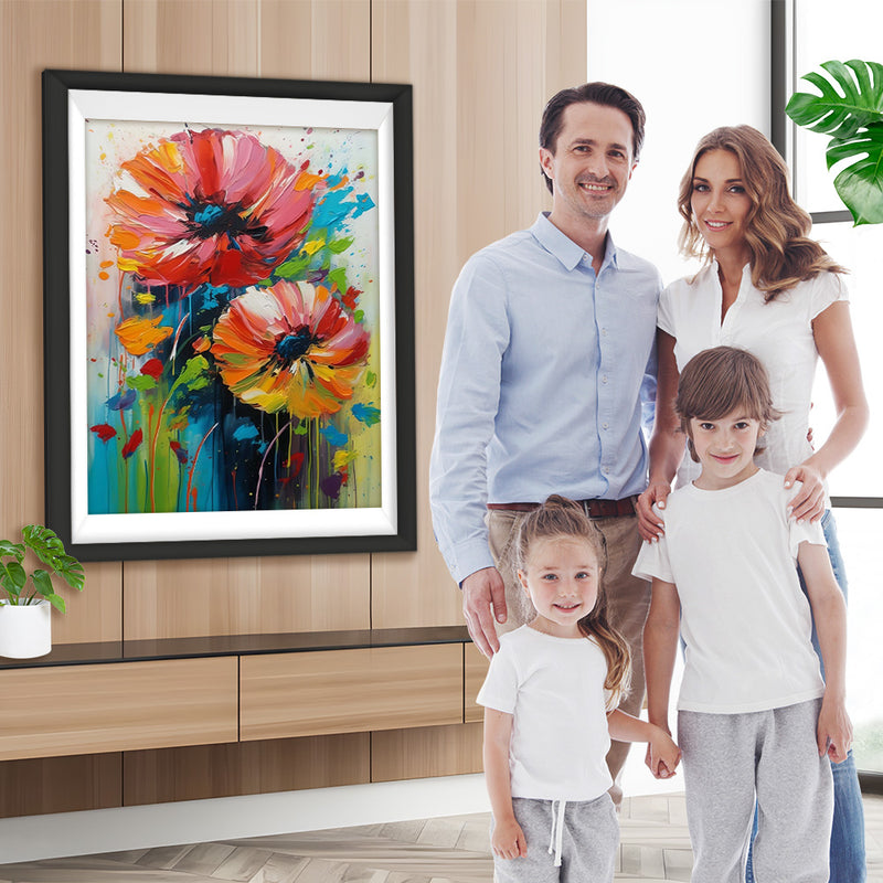 Zwei rote Mohnblumen Diamond Painting