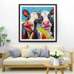 Zwei überraschte Kühe Diamond Painting