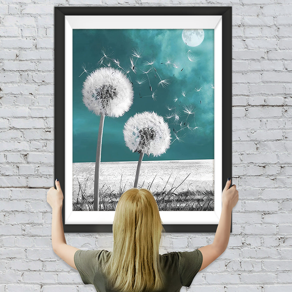 Zwei verstreute Löwenzähne Diamond Painting