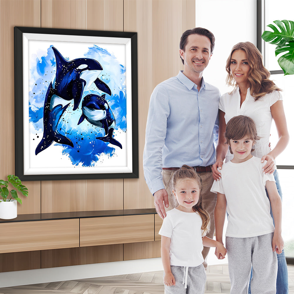 Zwei Wale Diamond Painting