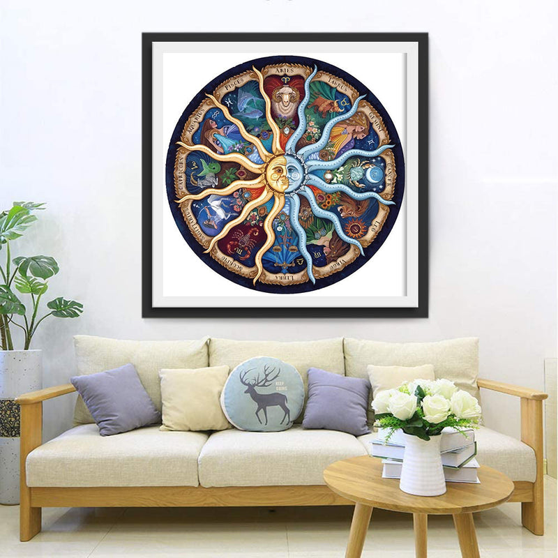 Konstellationsscheibe Sonne Diamond Painting