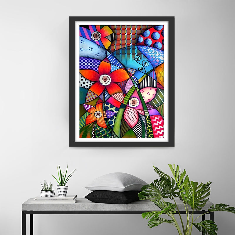 Geometrische Blumen Diamond Painting