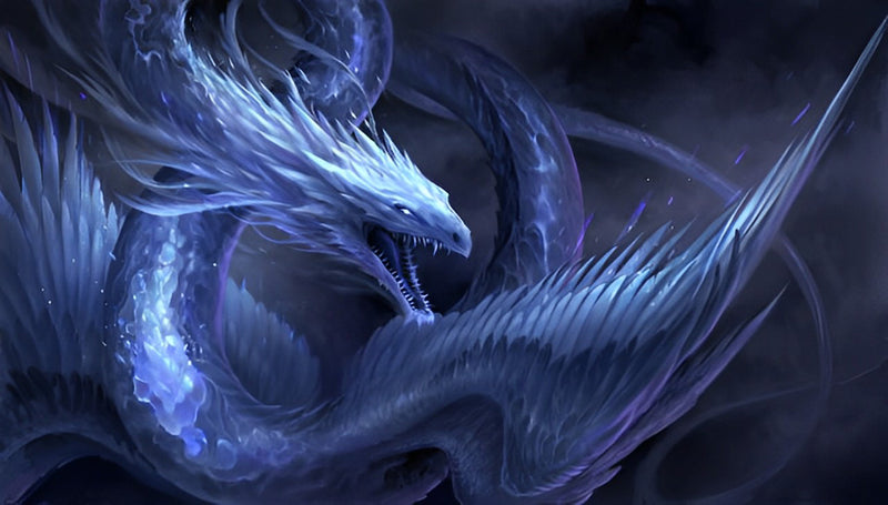 Brüllender blauer Drache Diamond Painting