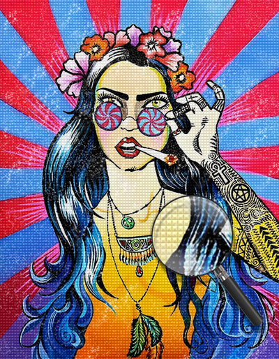 Hip-Hop-Mädchen Diamond Painting