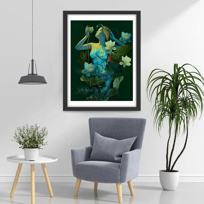 Schönheit mit Lotus Diamond Painting