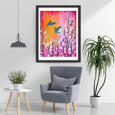 Vögel Blumen Diamond Painting