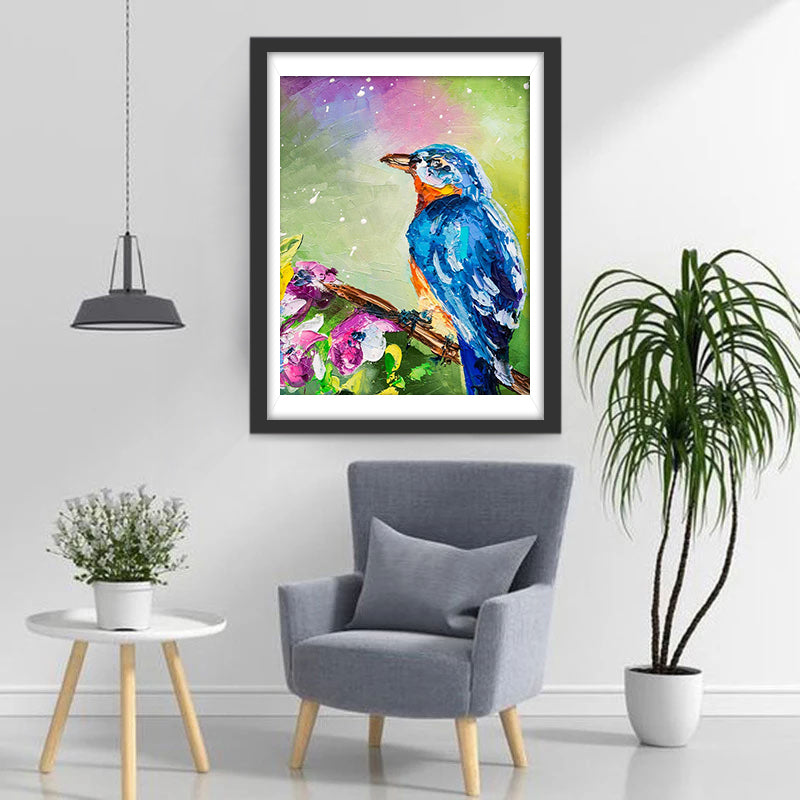 Blauer Vogel in Wasserfarben Diamond Painting