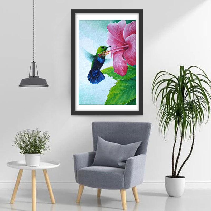 Kolibris und Blume Diamond Painting
