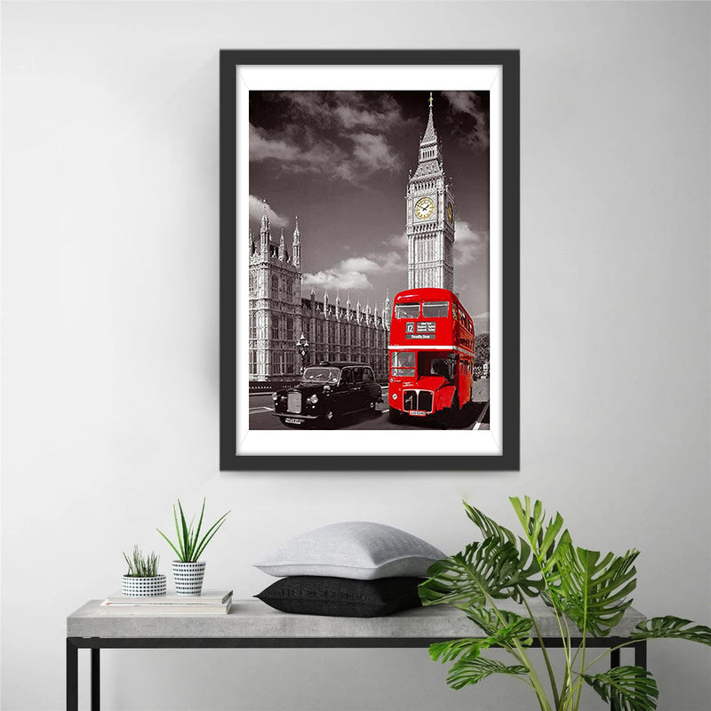 Roter Bus und Big Ben Diamond Painting