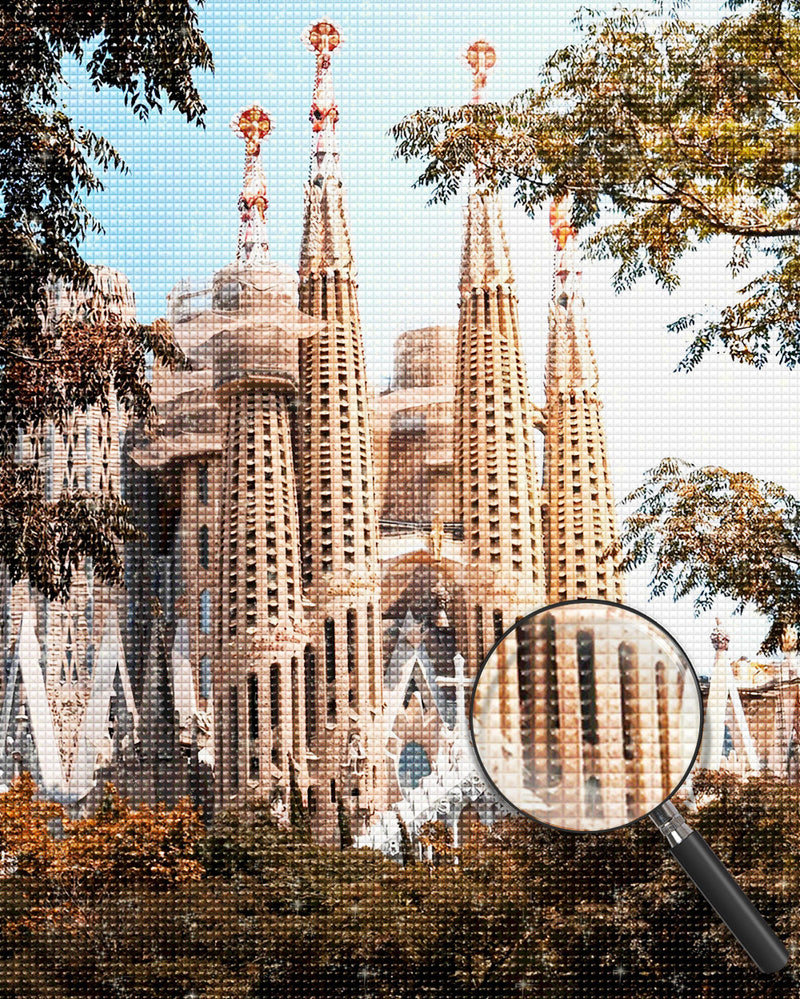 Sagrada Familia in Spanien Diamond Painting